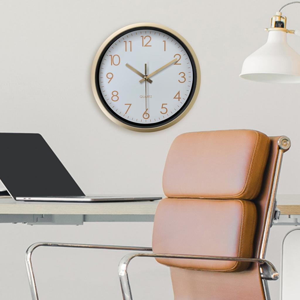 High-Standard 1Pc 8-Inch Superior-Grade Gold Latest-Design First-Class Minimalist Premium-Quality Wall Clock High-Standard Silent Top-Grade