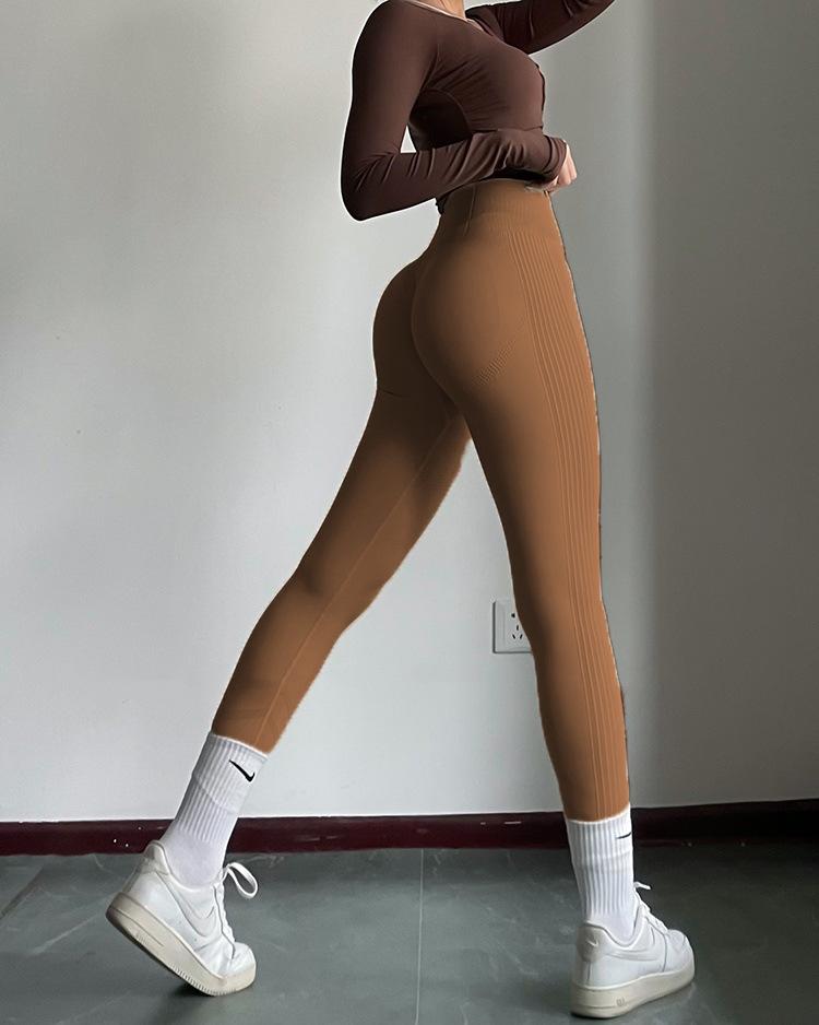 High-Waisted Tummy Control Butt-Lifting Seamless Sports Pants for Women