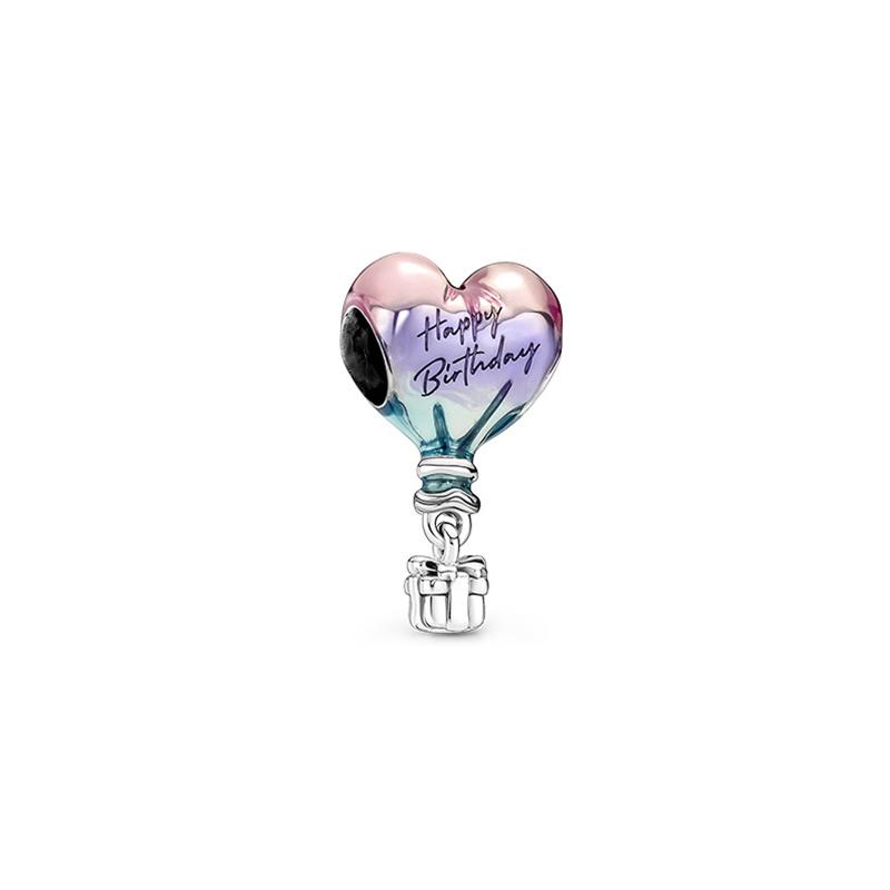 Pandora Happy Birthday Hot Air Balloon 925 Silver Charm Multicolor 791501C01