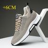 Sneakers Men Height Increase Insoles 6cm Elevator Shoes Chunky Taller Heel Lift Plus Size 37-44