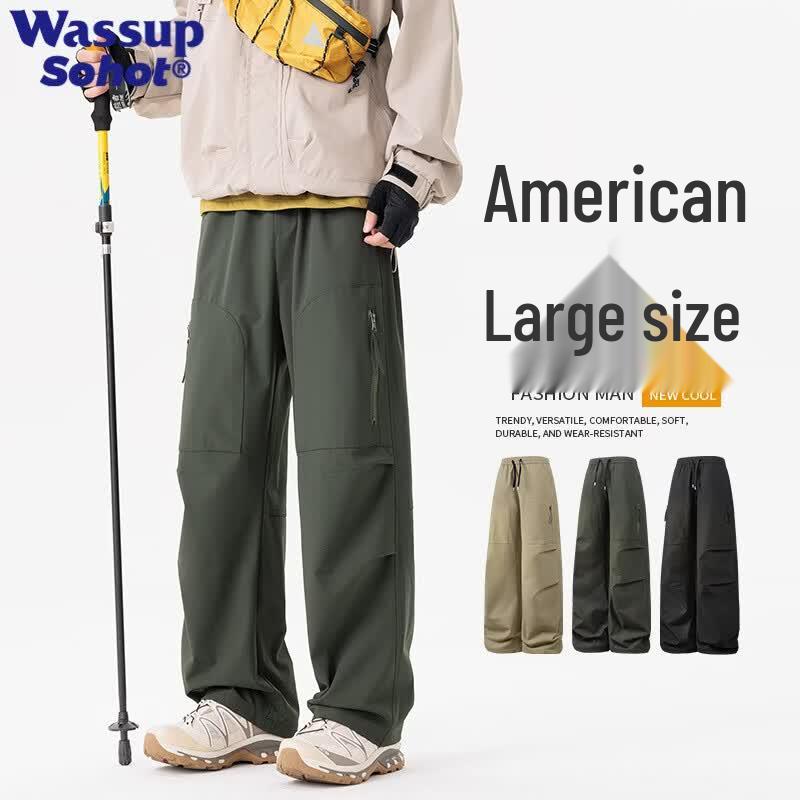 Wassup Sohot Men's Outdoor Softshell Straight-Leg Pants