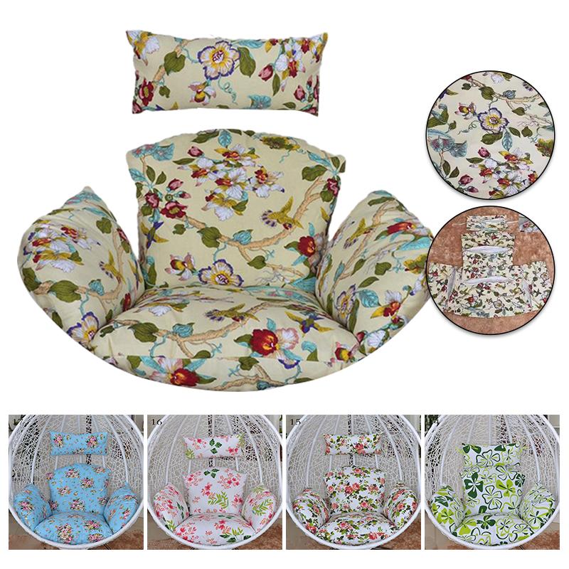 Hanging Swing Egg Chair Cushion Cover Patio Large Round Papasan Chair Pad Cover Empty (No Filling) Garden Lounger Cushion Cover