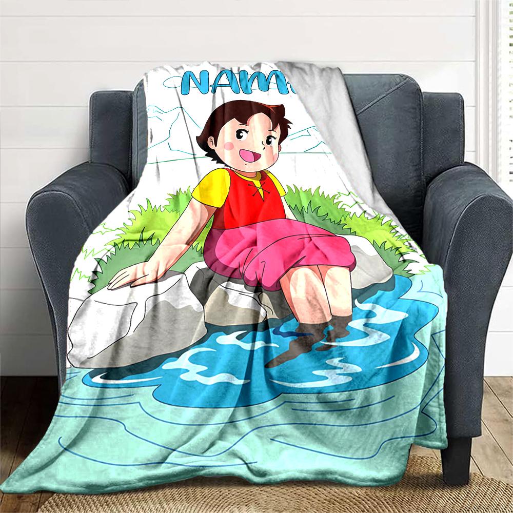Customiz Name Personality Heidi Blanket Soft &Warm Sofa Office Bed Travel Lunch Break Blanket, Gift Suitable All Seasons