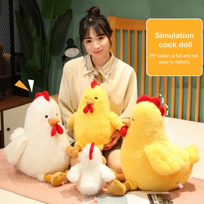 Chicken Plush Lovely Simulation Soft Cotton Fully Filled Toy Poultry Doll Plushies Companion Sofa Cushion Stuffed Animal