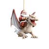 Santa Dinosaur Hanging Ornament for Christmas Tree & Home Decoration