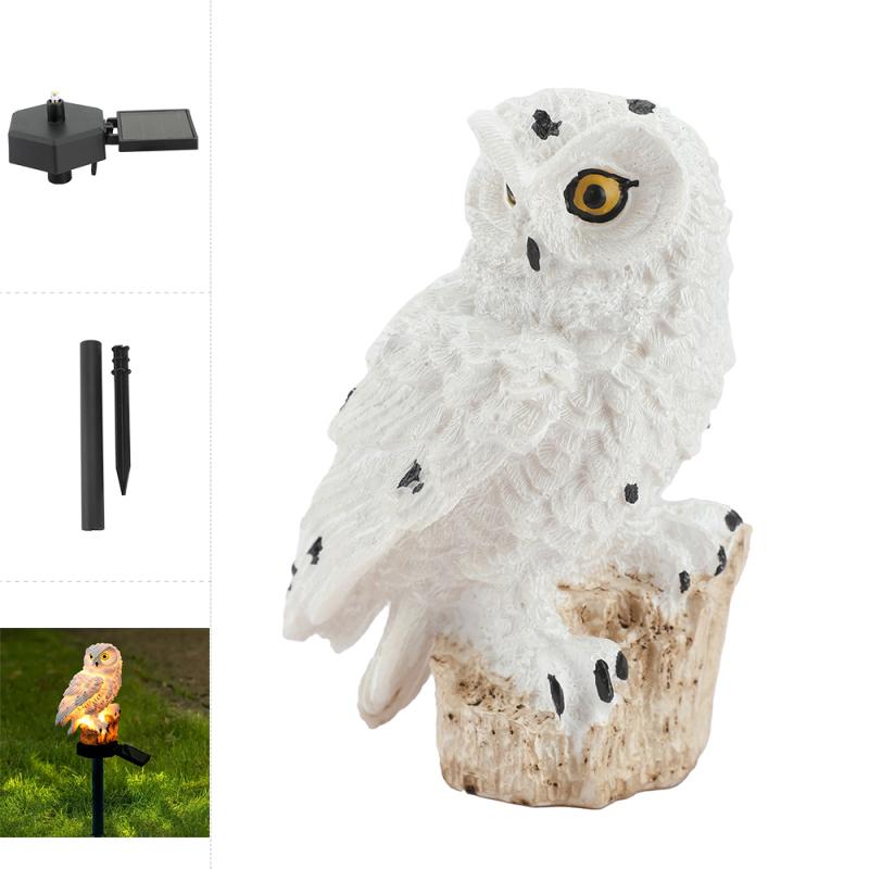 Solar LED Owl Garden Stake Lights Realistic Outdoor Lamp Solar Led Light Outdoor Garden Decoration Lamp Waterproof Solar Lights