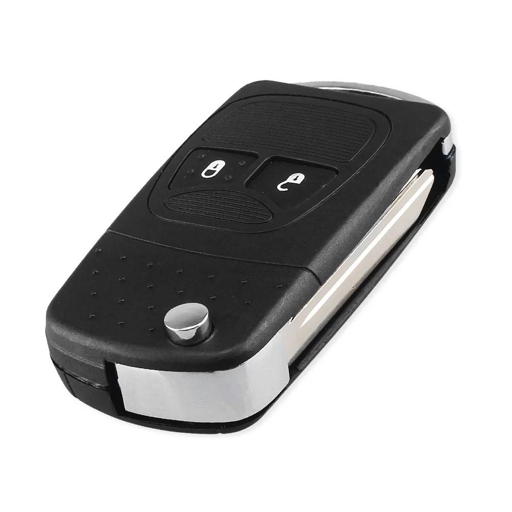 Remote Modified Folding Key Flip Shell Case for Chrysler Jeep Compass Wrangler Patriot Remote Key Case Fob 2 Button