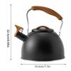 Whistling Tea Kettle 3 Liters Food Grade Stainless Steel Teapot Water Kettle with Wood Pattern Anti-slip HandlePerfect for Home