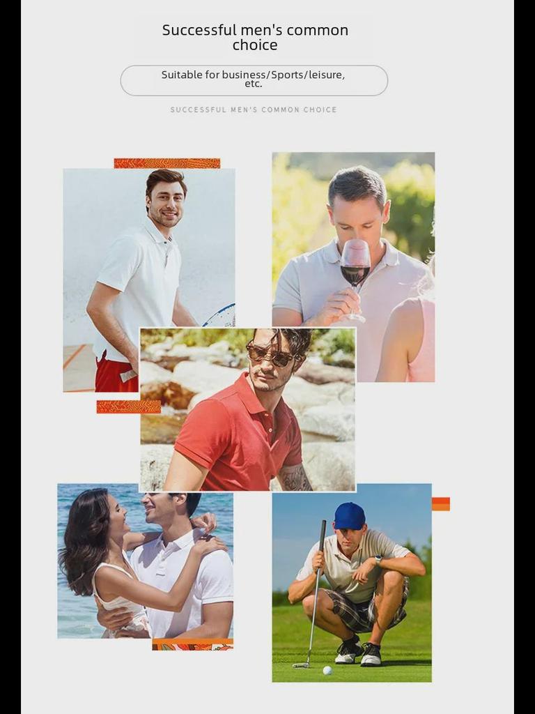 Men's European Summer 2023 Embroidered Polo: Personalized Badge, High-End, Short Sleeve, Trendy Business Style