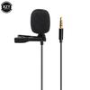 Portable Omnidirectional 4 Pole 3.5mm Jack Microphone Lavalier Tie Clip Mini Mic Audio Recording Interview for Laptop Phone