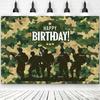 Camouflage Geburtstag Hintergrund Soldat Waffe Camouflage Armee Militär Panzer Junge Geburtstag Dekorationen Partyzubehör Foto Requisiten Geschenke