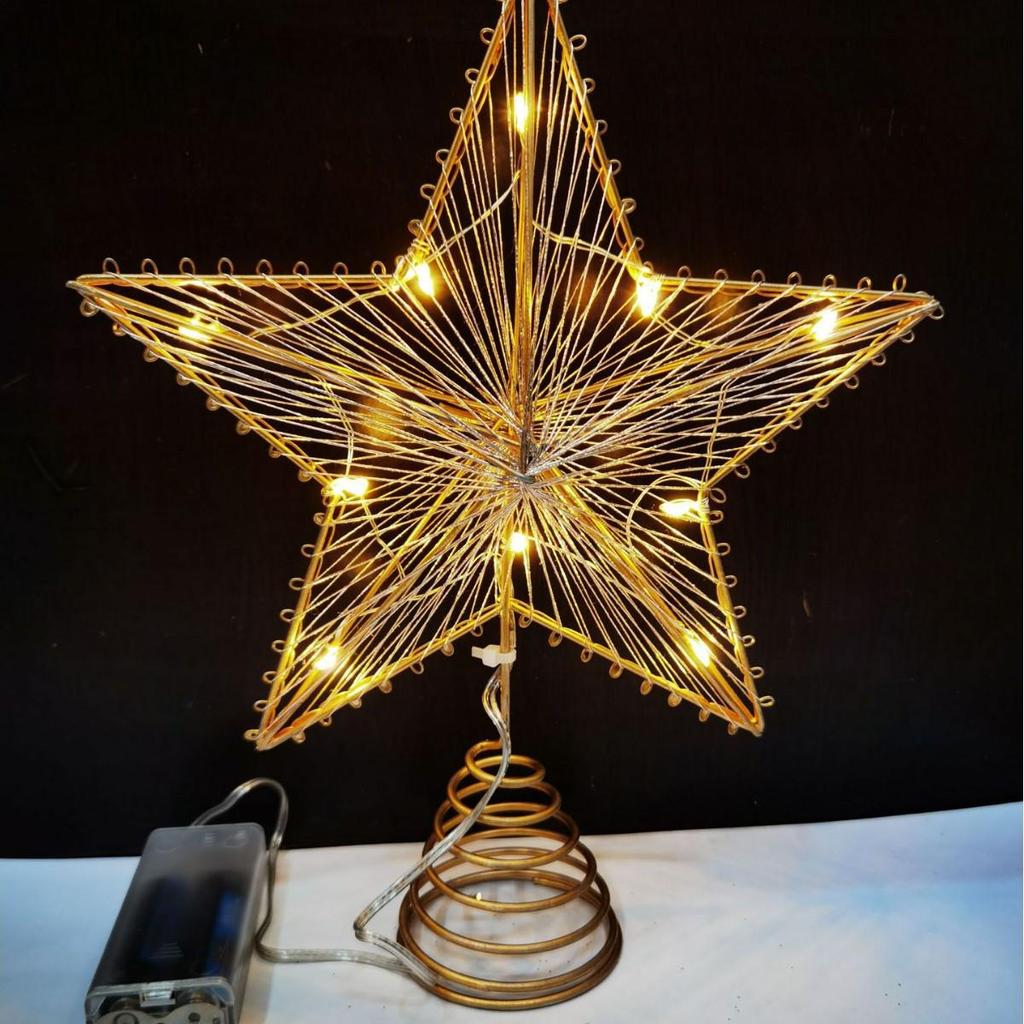2025 Glittering Five-Point Tree Top Star Light for Christmas Trees