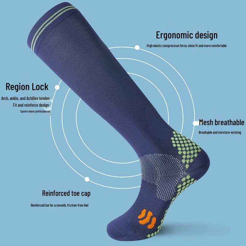 Women's Professional Fitness Compression Socks for Running and Jump Rope - Strong Pressure Calf Socks, Elastic for Autumn and Winter.