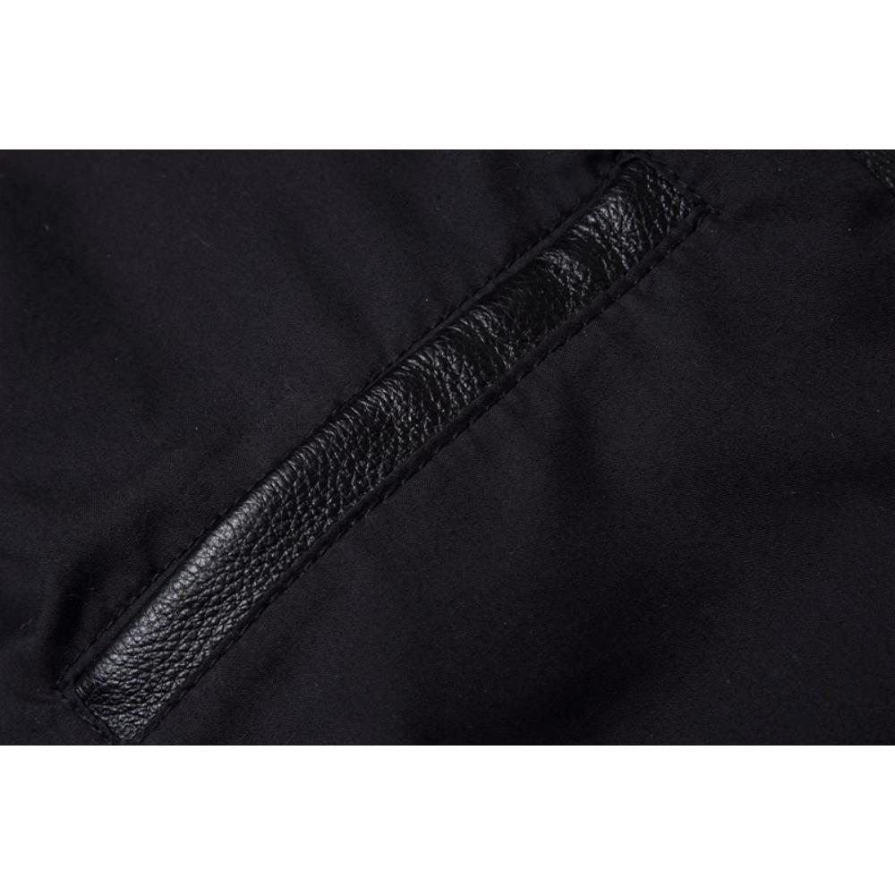 Chinese Size Black Real Cowhide M65 Hunting Leather Jacket Men Genuine Leather Coat Winter Pockets Jackets