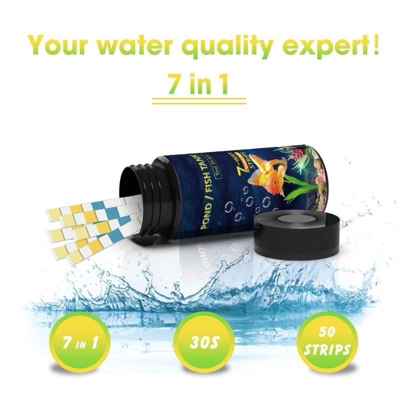 

50PCS Water Quality Test Strips for Aquariums Pools Accurate Testing for PH Chlorine Fishtank Water Hardness Test Kits D57B China Mainland