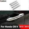 For Honda CRV CR-V 2012 2013 2014 Chrome Car Door Handle Cover Trim Exterior Side Door Handles Catch Cap Overlay Accessories