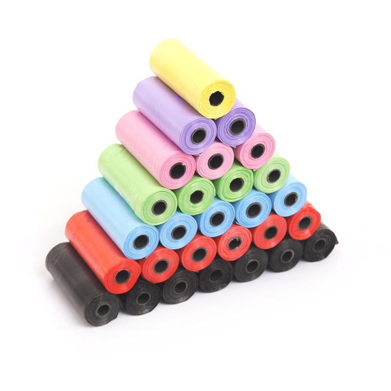 Dog Walking Portable Solid Color Poop Bags