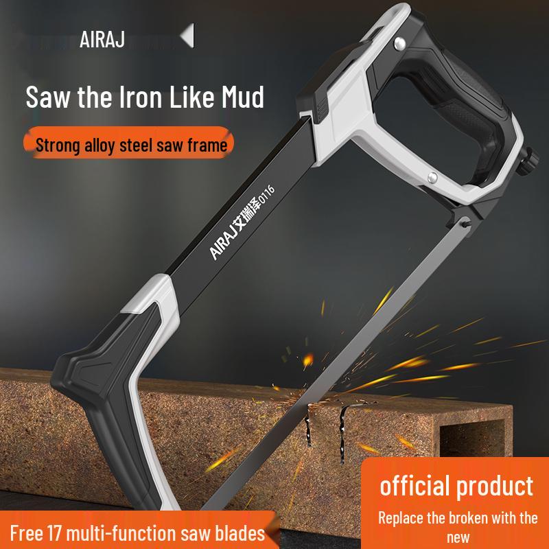 Compact Household Handheld Hacksaw with Iron Blade and Frame