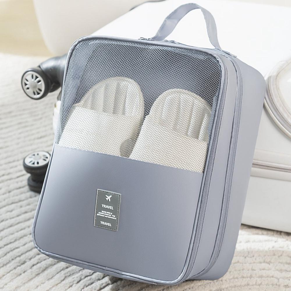 Large Polyester Double Layer Shoe Storage Bag Stackable Shoe Organizer Breathable Shoe Cover Box for Home