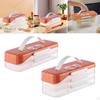 Donuts Box Cookie Carrier Measure Time Multipurpose Compact Organizer Food Storage Container for