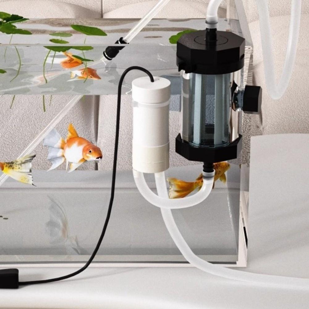 USB Powered Aquarium Water Changer 280GPH Electric Vacuum Gravel Cleaner Detachable Strong Suction Fish Tank Vacuum Cleaner