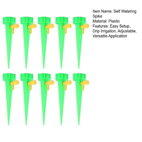10 ks Nastavitelných samo zavlažovacích hrotů Vložka do květináče Zavlažovací hroty Kapková závlaha Automatické nástroje pro zavlažování rostlin Pasuje