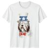 Patriotic Dog American Flag Hat Unisexs TShirt Pet Lovers Tee