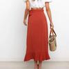 Women High Waist Skirts All-match Lady Elegant Long Skirt Retro Skirt High Waist Slim Sexy Hip Mid-length One-Step Skirts