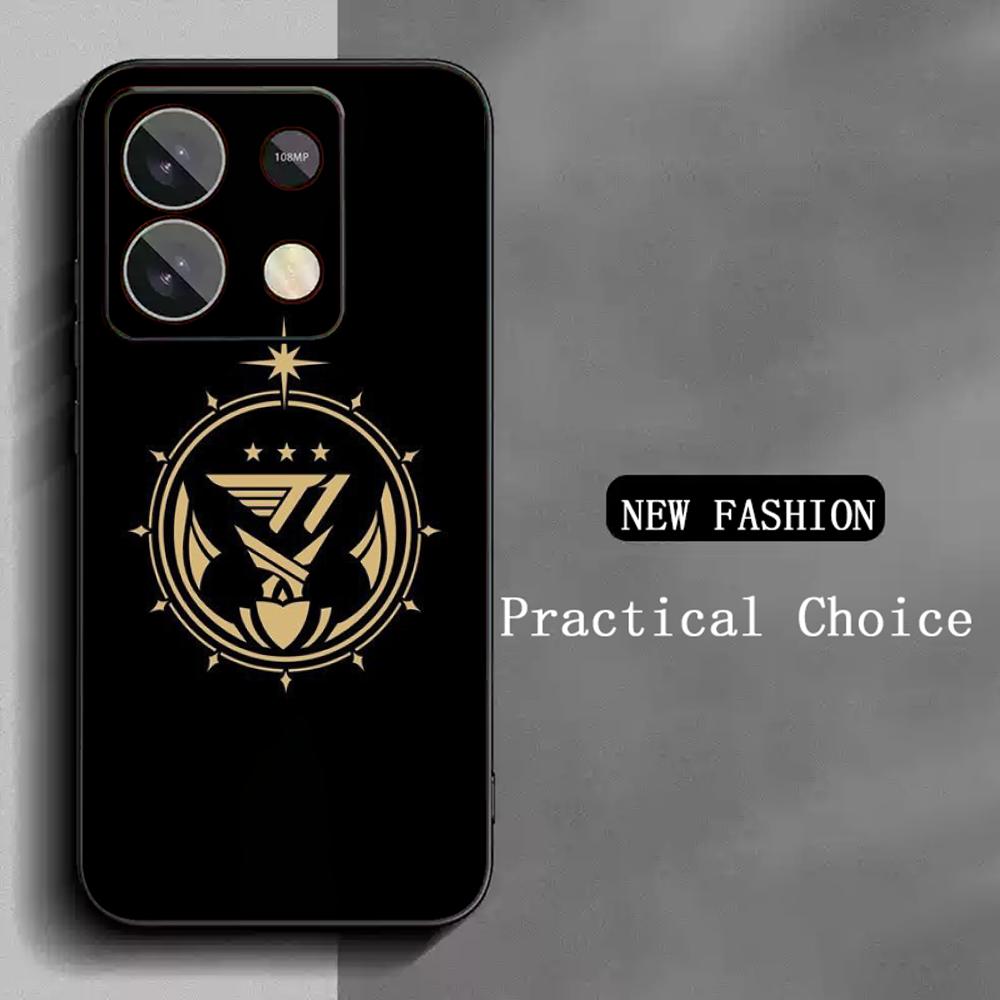 T1 Korean eSports logo cool design Phone Case For Xiaomi Redmi Note 14 13 12 11 Pro Plus S 5G 14C A3 Soft Black Phone Cover