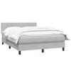 Box Spring Bed with Mattress Light Grey 160x210 Cm Velvet