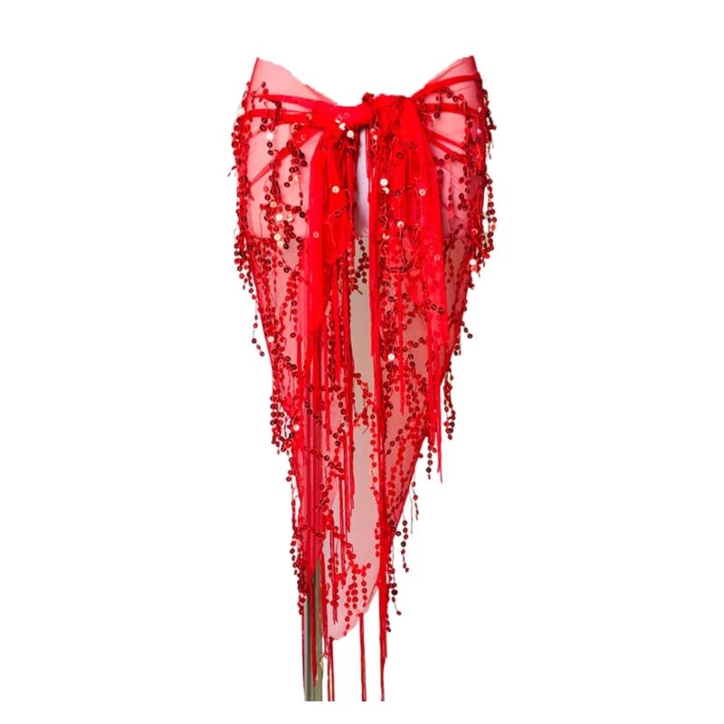 Belly Dance Fringe Belt Premium Woven Fabric Performances Accessory For Dynamic Movement And Costume Styling