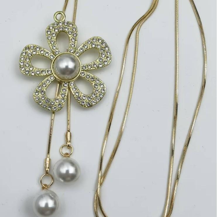 High-End Pearl Pendant Sweater Chain Necklace: Japanese & Korean Light Luxury Tassel for Autumn/Winter