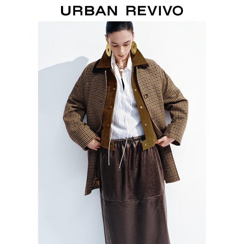 

Женское зимнее пальто в гусиную лапку M