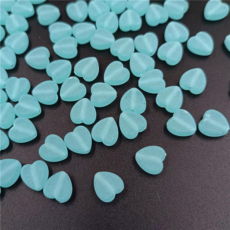 50Pcs Frosted Matte Acrylic Heart Star Beads Pendant DIY for Necklace Bracelet Jewelry Making