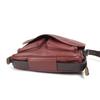 HERMES flap Barda 33 Drawstring Shoulder Bag Leather Rouge Ash Brown