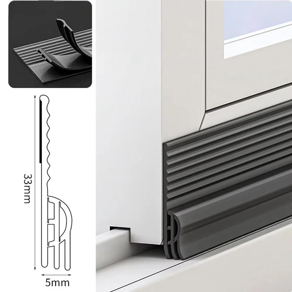 1PC 2/4m Door And Window Sealing Strip Door And Window Gap Stickers Soundproof Windshield Strip