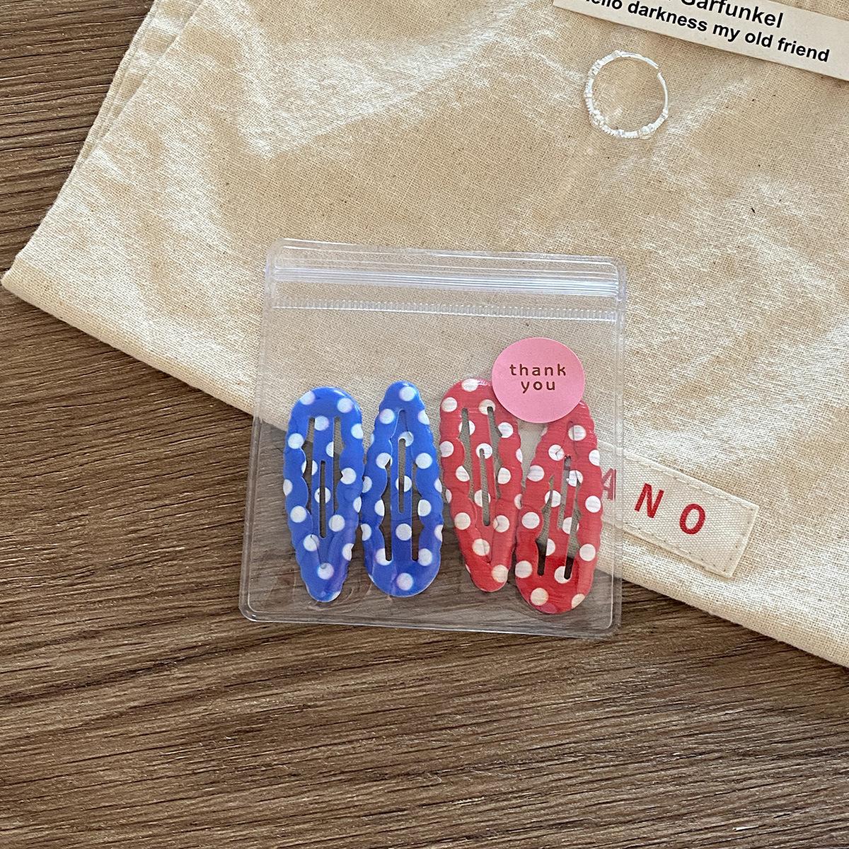 

4 шт./пакет Милый Клетчатый Зажим-капля воды BB Колледж Стиль Молодые Студентки Женщины Девушки Зажим для секущихся волос Челка Заколка