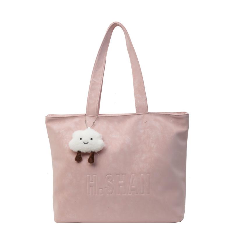 Large-capacity Commuter Tote Bag Women's New Fashion Temperament Handbag Simple Casual Shoulder Messenger Bag