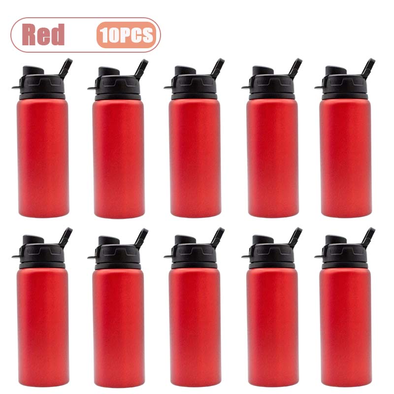 1-10PCS 600ml Aluminum Sports Water Bottle Leak Proof Lightweight Design for Cycling Hiking Gym BPA Free Canteen