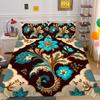 Set Biancheria da Letto Matrimoniale Alta Qualità Fiori Stampa 3D Copriletto Donna Decorazione Camera da Letto