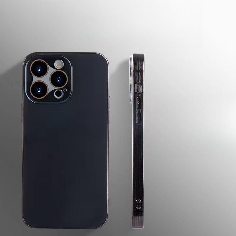 Electroplated Brushed Finish Is Suitable for IPhone15 Case, Apple 14promax Anti-drop Full Package with Packaging Box