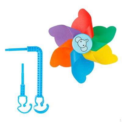 Bicycle Windmill Spins Automatically 3D Fun Riding Cute Colorful Decoration for Scooter Most
