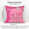 Percy Pig Cushion Cover Household Decoration Linen Sofa Cushion Cover: Skin-Friendly & Breathable with Invisible Zipper