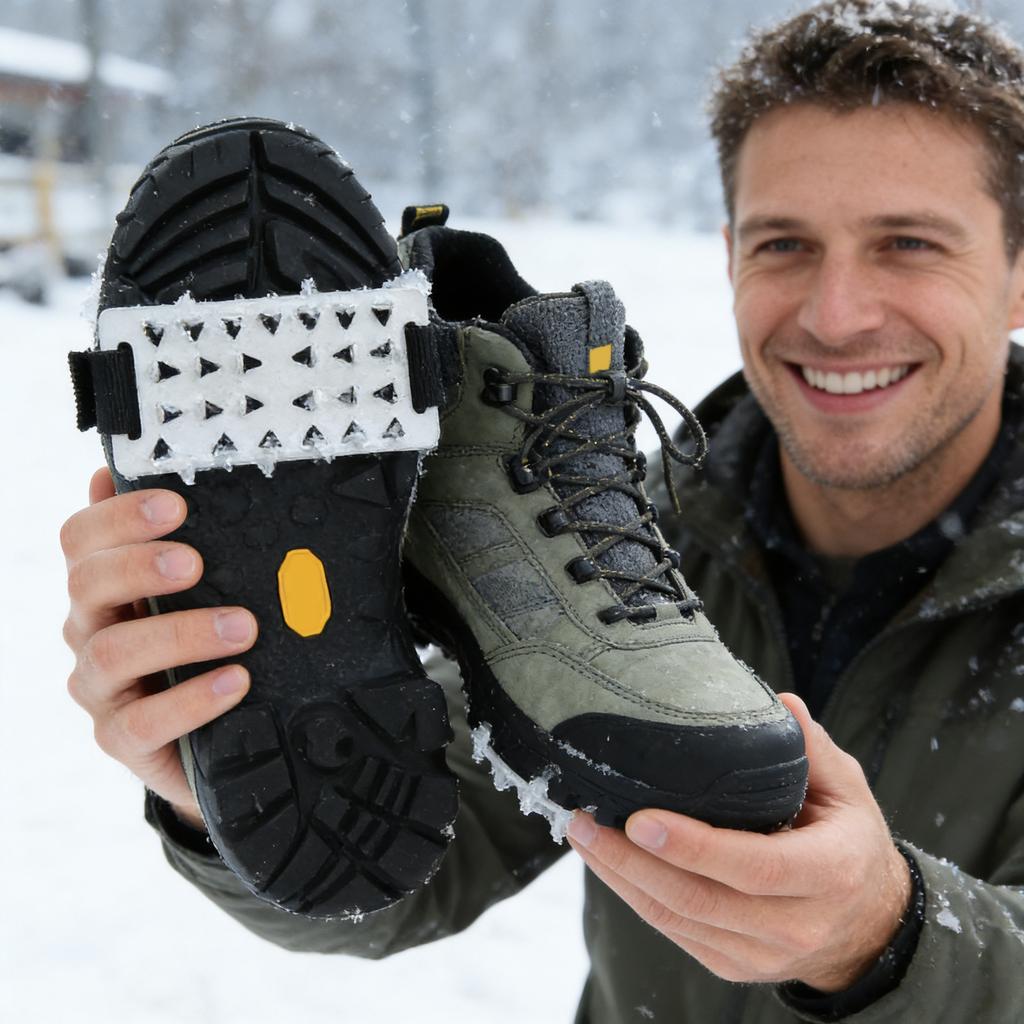 - Eis-Traktionskrallen, Überlegener Grip SchneeSchuh-Abdeckungen Mit Edelstahlstollen, Winter-Schuhwerk Für Eis-, Schnee- & Gefrierende Oberflächen, Leicht Anzuziehen