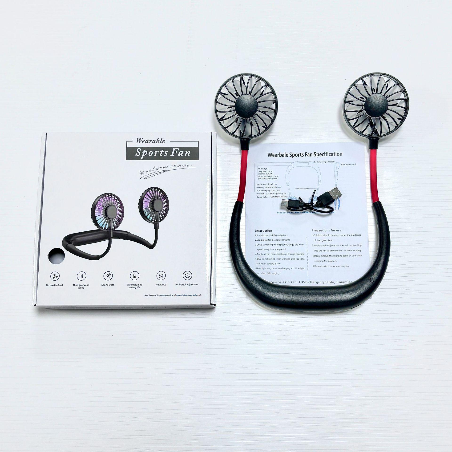 2025 Foldable Portable Neck Fan, USB Rechargeable, Long Battery Life, Silent Cooling, 3rd Gen 1200mAh