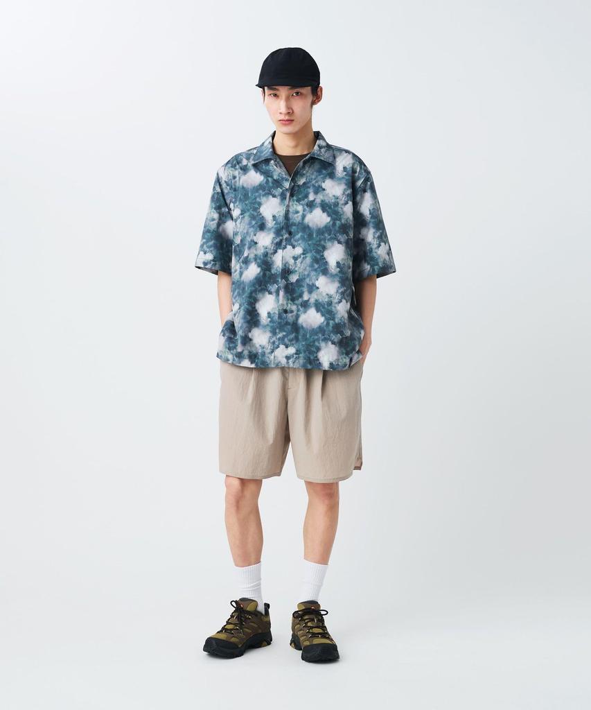 Snow Peak Patterned Shirt Mori Tops Shirt Long Sleeve GREEN M SH-26SU011 Men's Women's