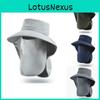 Summer Men Sun Protection Hat With Wide Brim And Neck Shield For Outdoor Travel