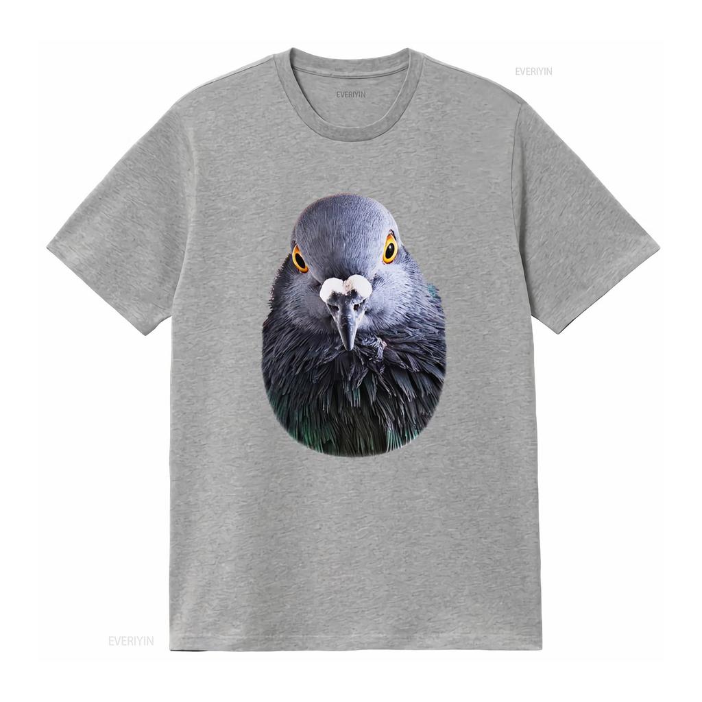 Unique Pigeon Head Art Design T Shirt for Kids Premium Quality Vintage Washed Breathable Slightly Streetwear Unisex Versatile