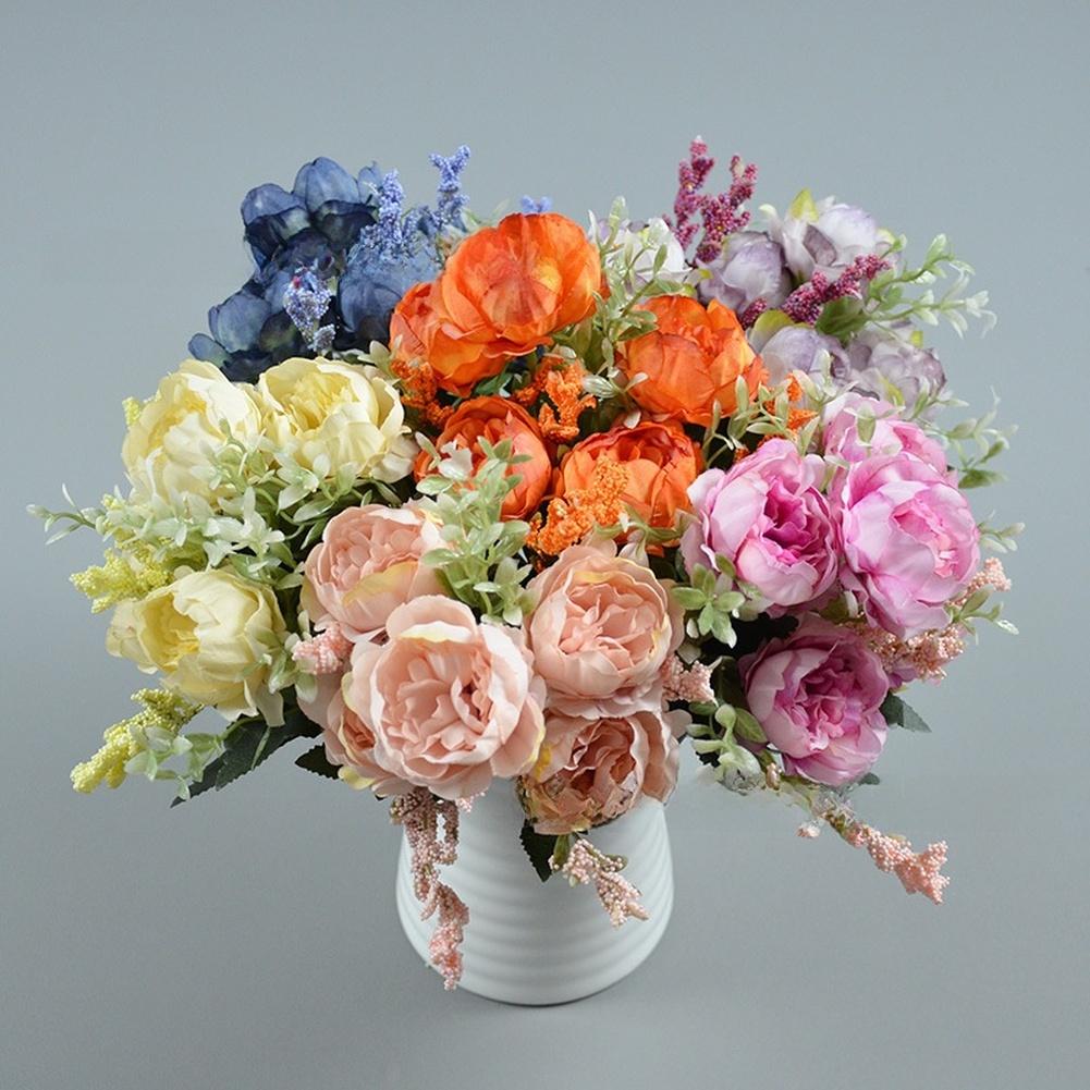Peony Bouquet 5 Head Peony Bouquet Handcrafted Embossed Petals