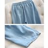 Denim Lyocell Cool Casual Elastic High Waist Loose Wide Leg Women's Pants Ankle-Length Pants For Women Clothing Fashi